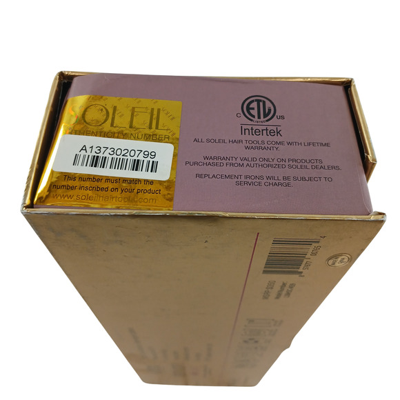 Soleil Solid Ceramic Flat Iron Magnetized Plates Hair Straighter - Rose Gold - Picture 10 of 15